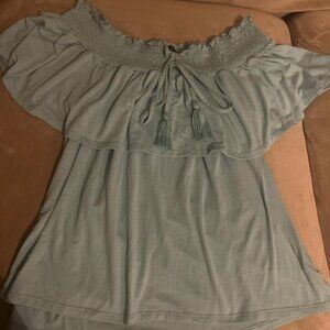 Ashley Stewart Women's Blue and Green Blouses